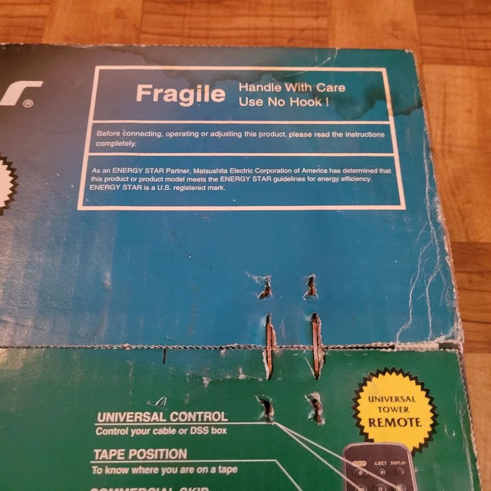 NEW QUASAR 4 HEAD VCR CASSETTE RECORDER IN THE ORIGINAL BOX.